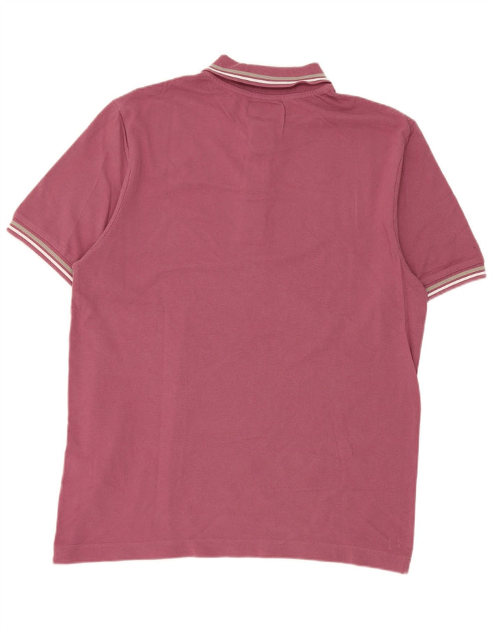 Camisa polo masculina Kappa grande algodão rosa