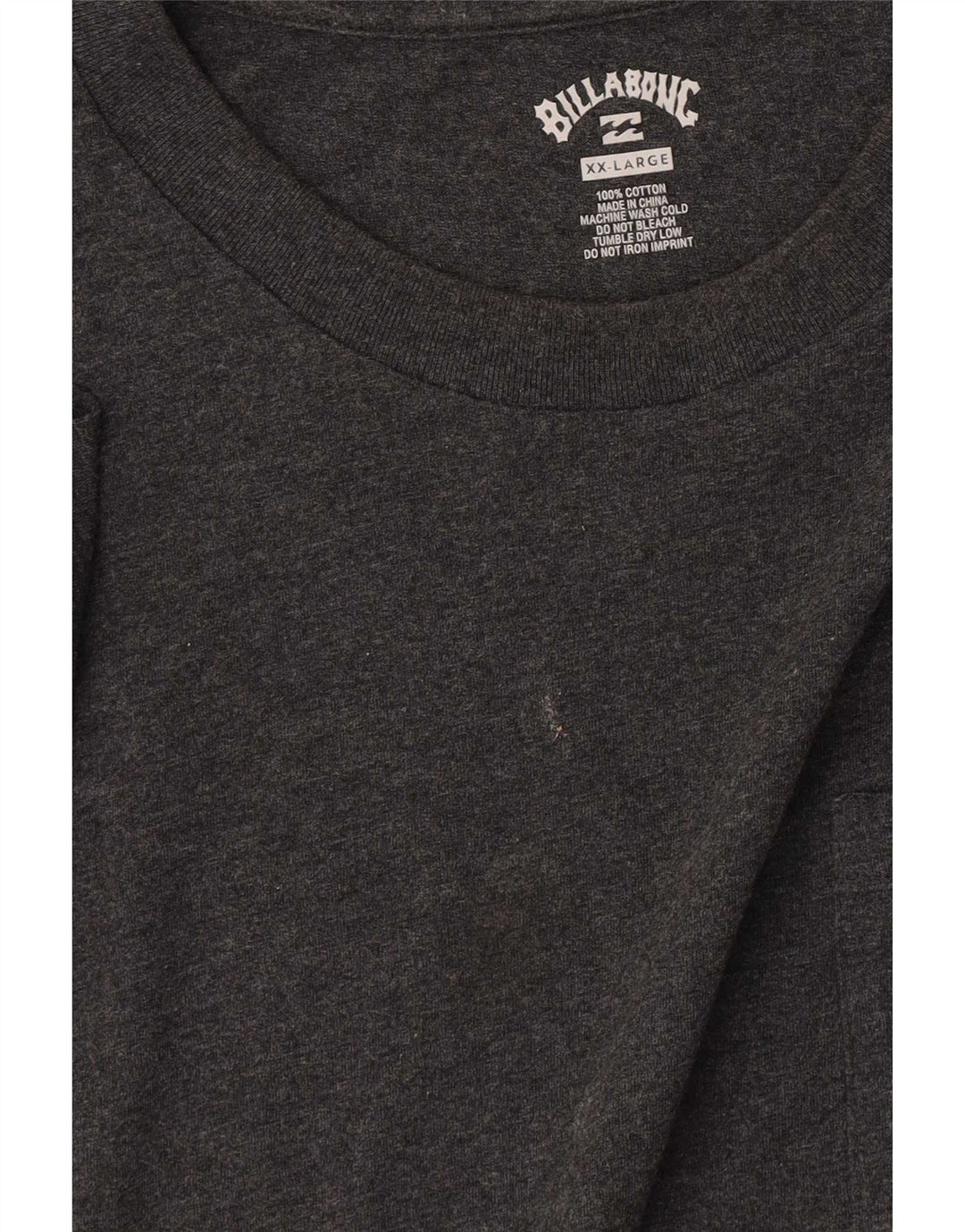 Camiseta masculina Billabong Top 2XL algodão cinza