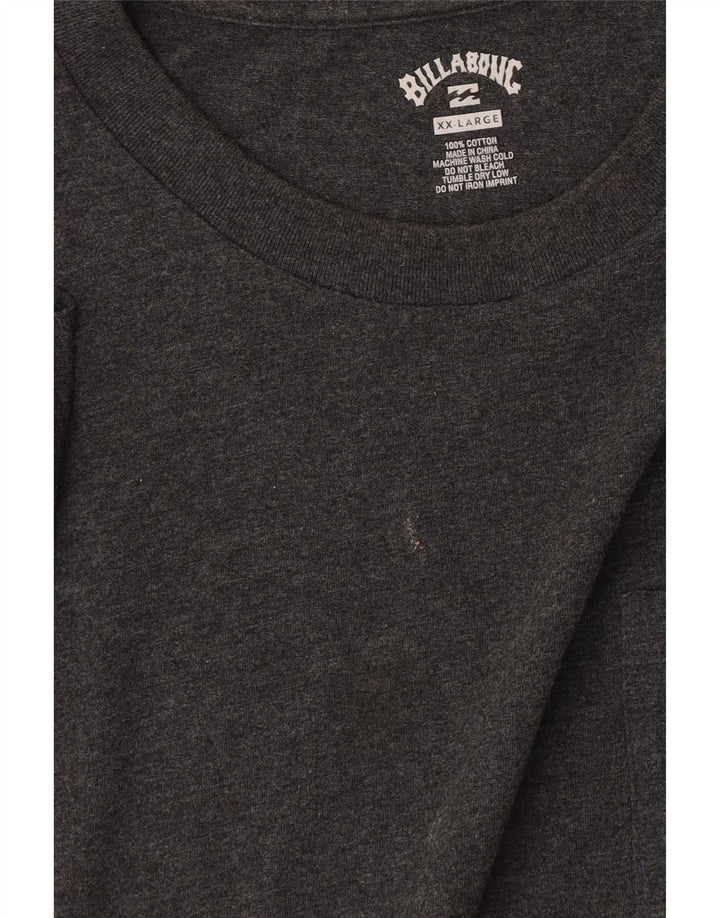 Camiseta masculina Billabong Top 2XL algodão cinza