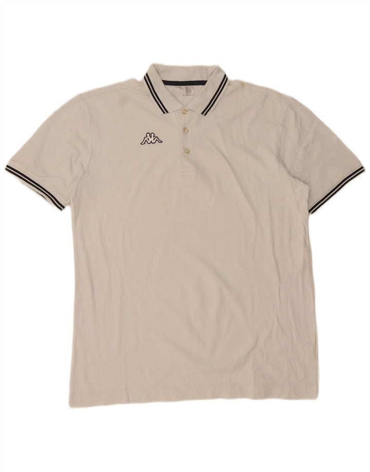 Camisa polo masculina KAPPA 2XL algodão branco