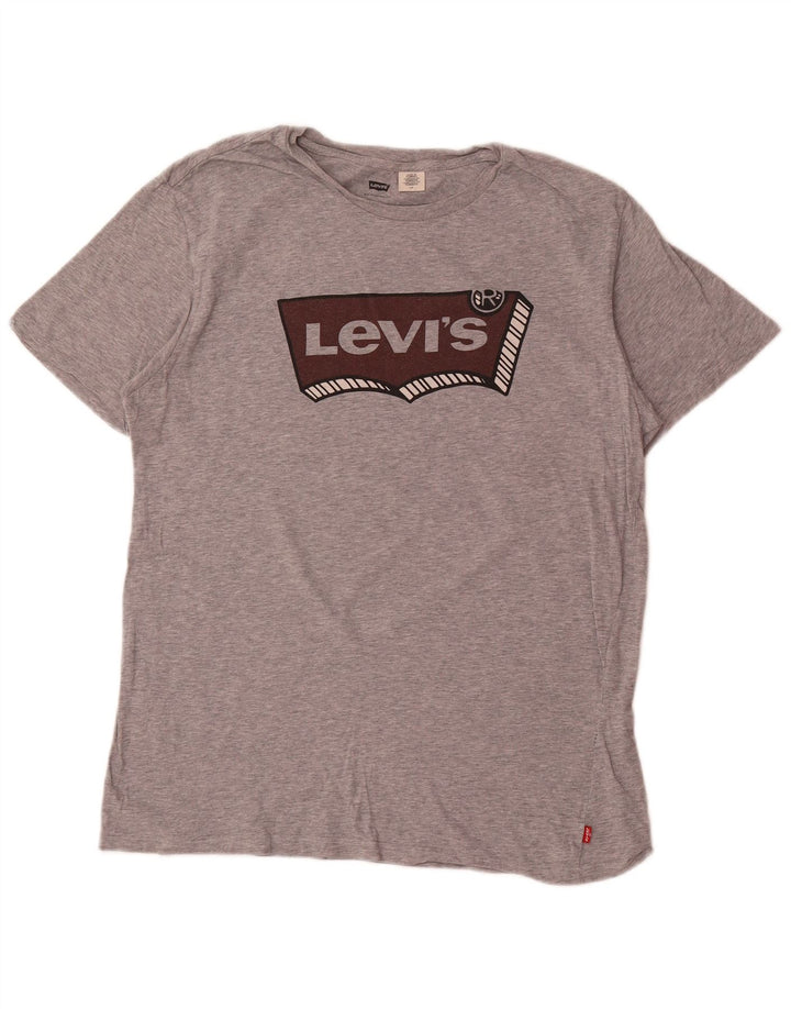 Camiseta gráfica masculina LEVI'S grande cinza