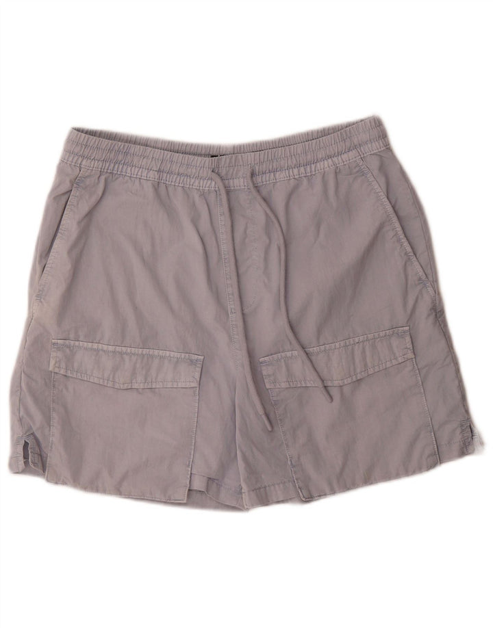 Zara Mens Cargo Shorts Médio W31 Cinza Algodão