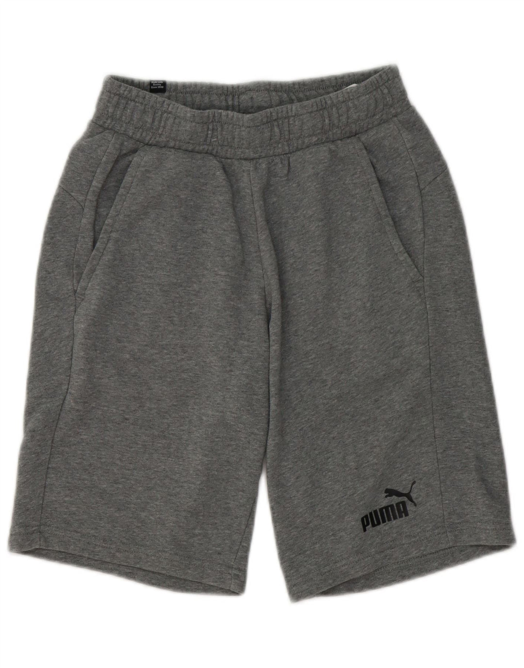 Shorts esportivo masculino PUMA pequeno algodão manchado cinza
