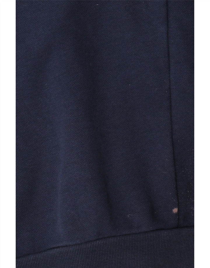 Adidas masculino gráfico agasalho jaqueta grande algodão azul marinho