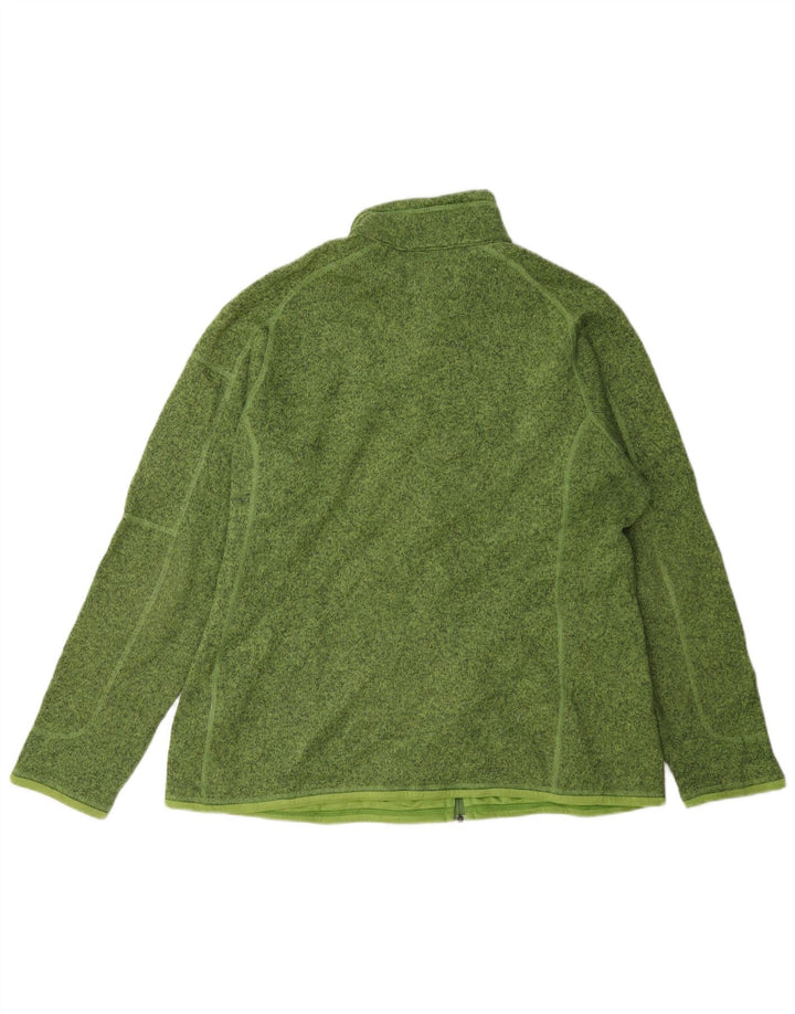 Jaqueta masculina Patagonia XL verde manchada de poliéster