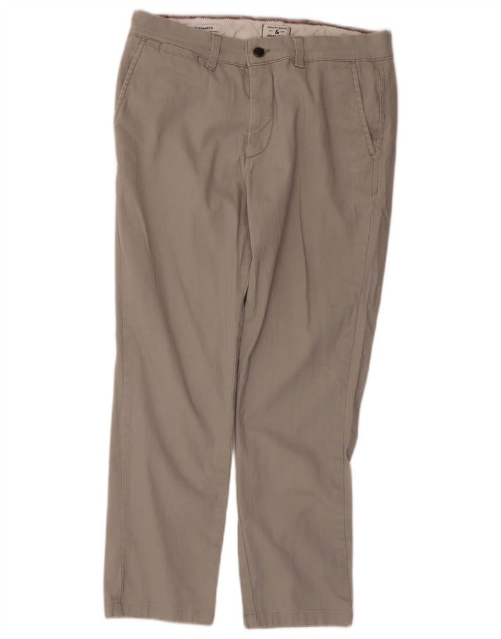 Calça masculina Jack & Jones Marco Slim Chino W30 L25 cinza