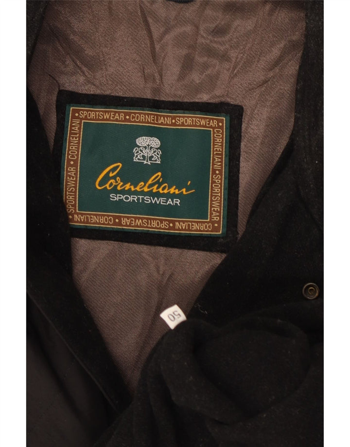 Jaqueta acolchoada masculina Corneliani IT 50 grande preta clássica