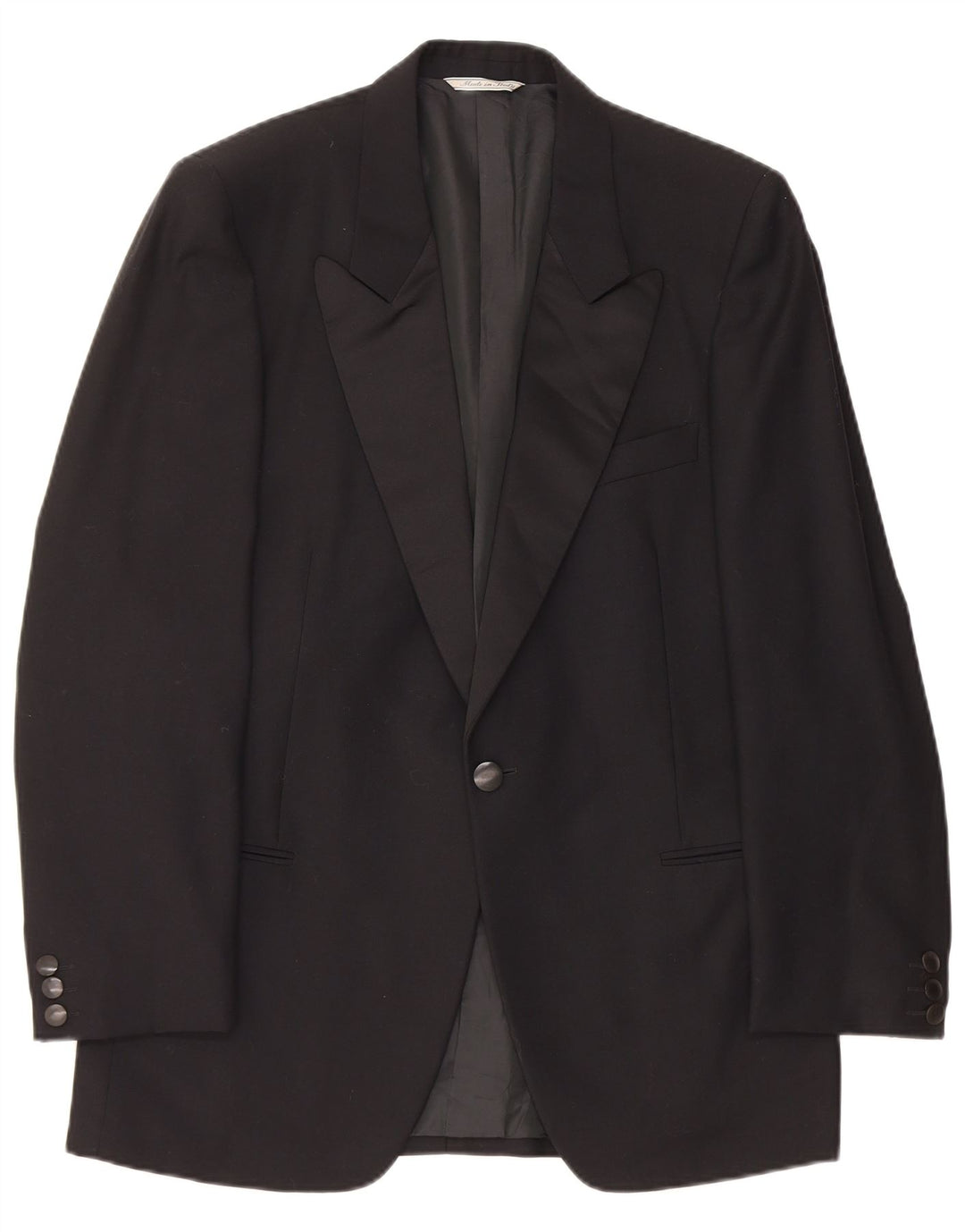 Jaqueta blazer masculina Carieri com 1 botão IT 48 médio preto lã nova