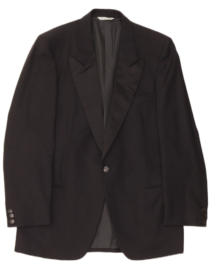 Jaqueta blazer masculina Carieri com 1 botão IT 48 médio preto lã nova
