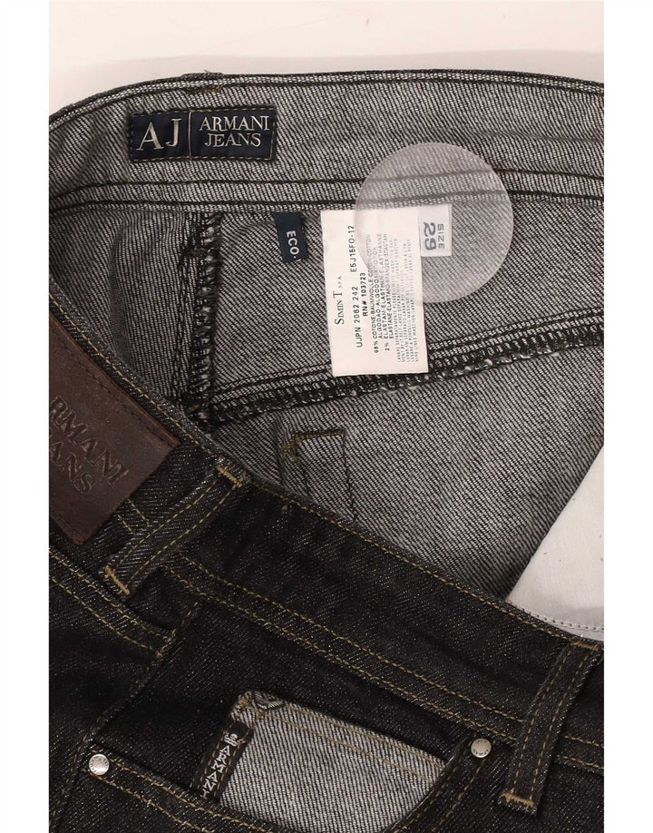 Calça jeans feminina Armani W29 L23 algodão preto