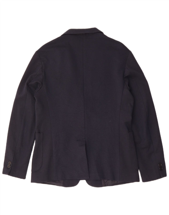 Jaqueta blazer masculina Zara com 2 botões Reino Unido 40 grande azul marinho