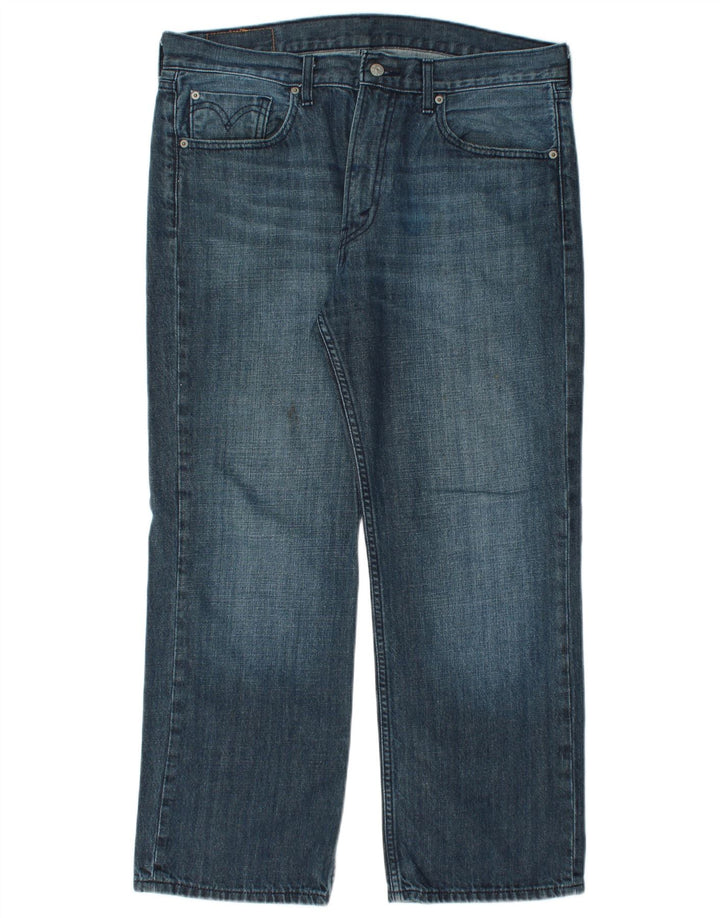 LEVI'S Masculino 506 Straight Jeans W36 L28 Azul Algodão