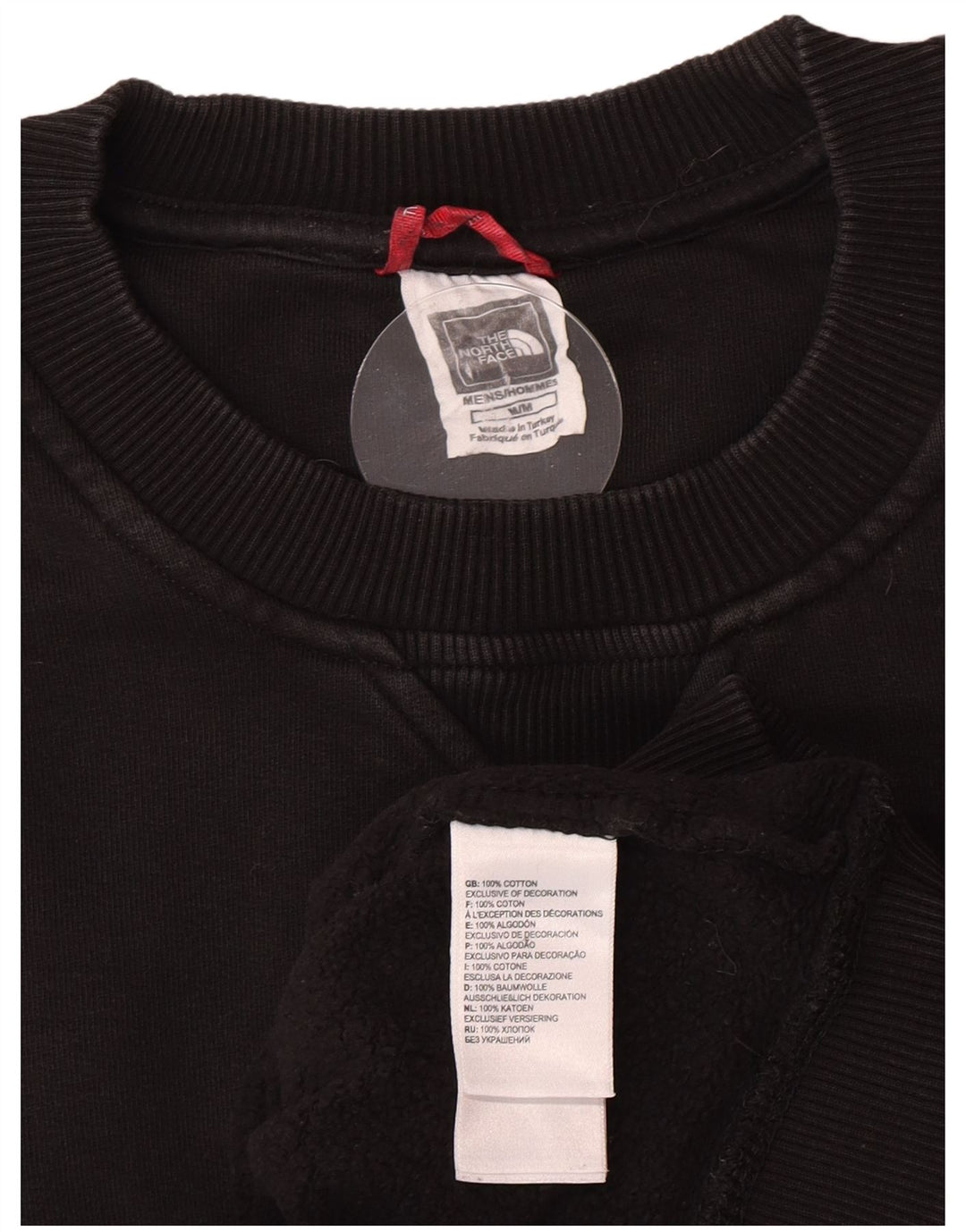 The North Face Mens Graphic Moletom Jumper Médio Algodão Preto