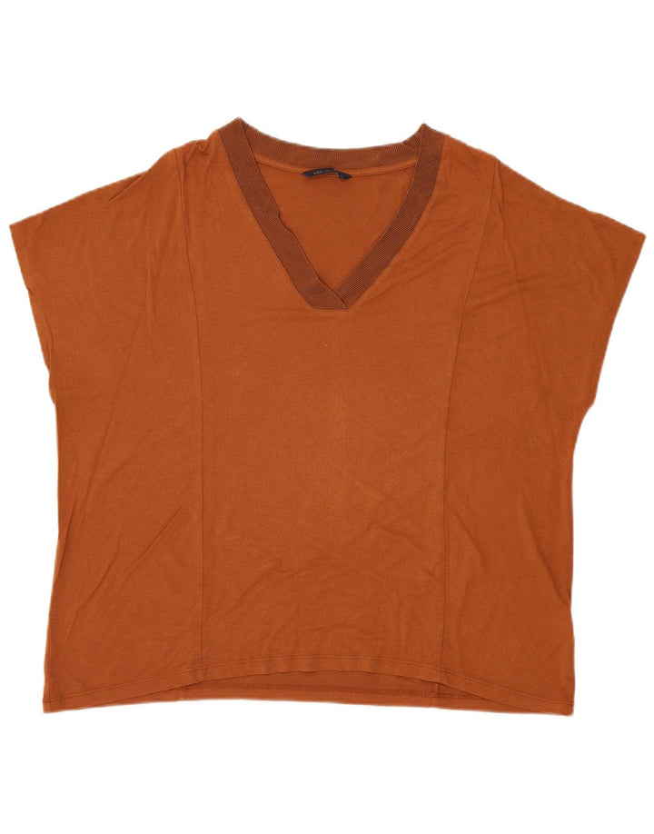 Blusa feminina Marks & Spencer UK 20 2XL viscose marrom
