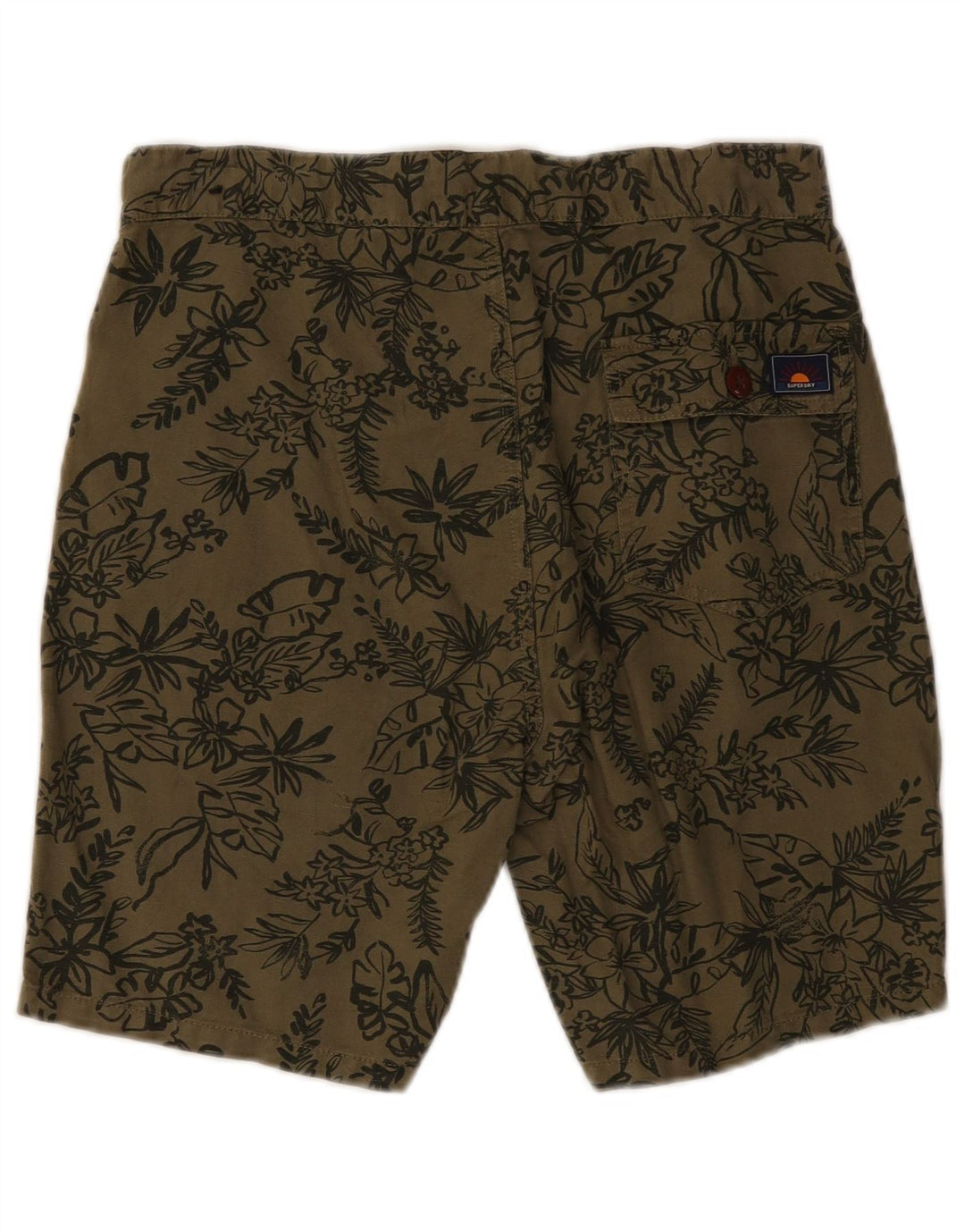 Shorts Chino Masculino Superdry W30 Médio Caqui Floral