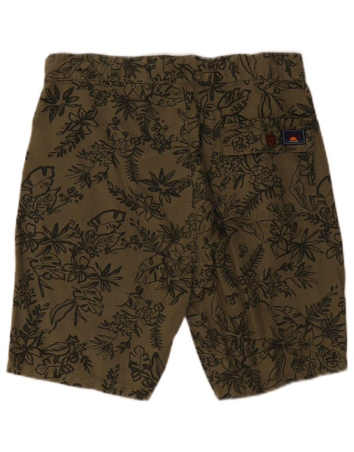 Shorts Chino Masculino Superdry W30 Médio Caqui Floral