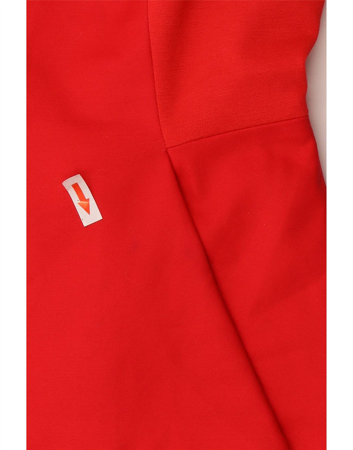 Vestido peplum feminino sem mangas Ted Baker tamanho 2 pequeno algodão vermelho