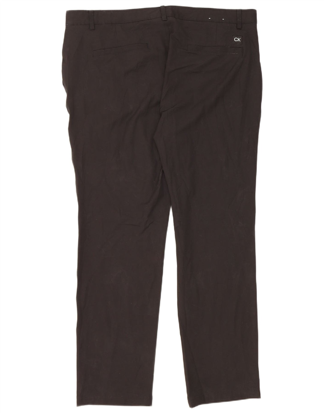 Calça chino reta masculina Calvin Klein W42 L33 poliéster preto