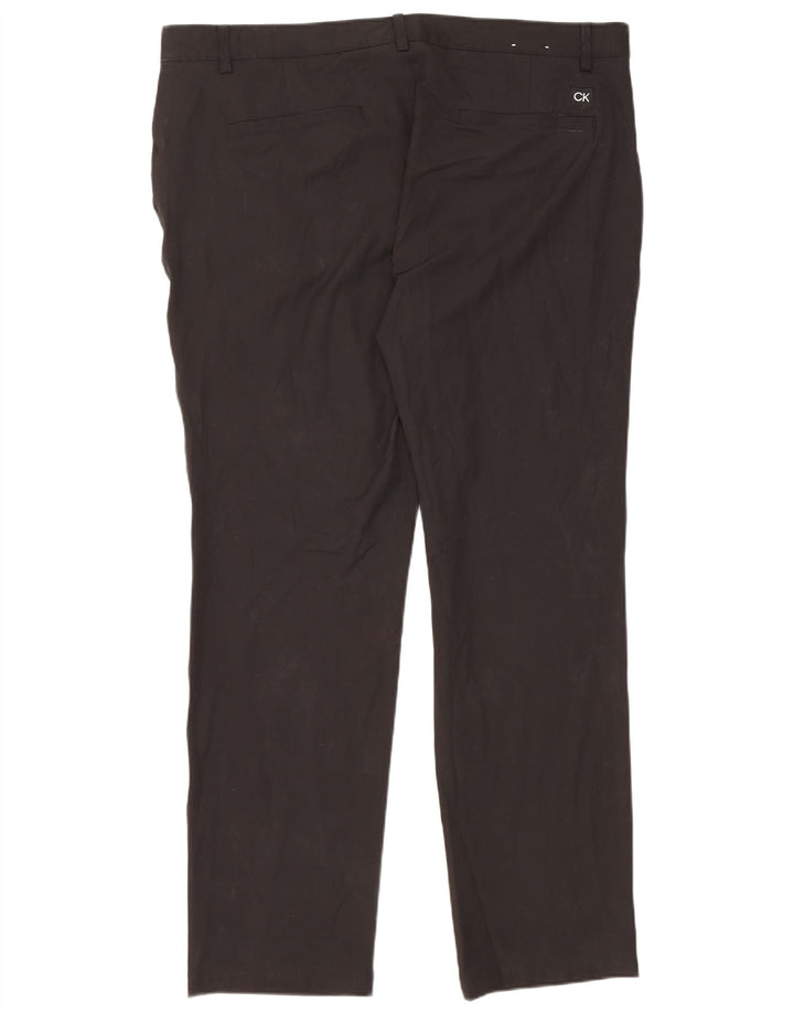 Calça chino reta masculina Calvin Klein W42 L33 poliéster preto