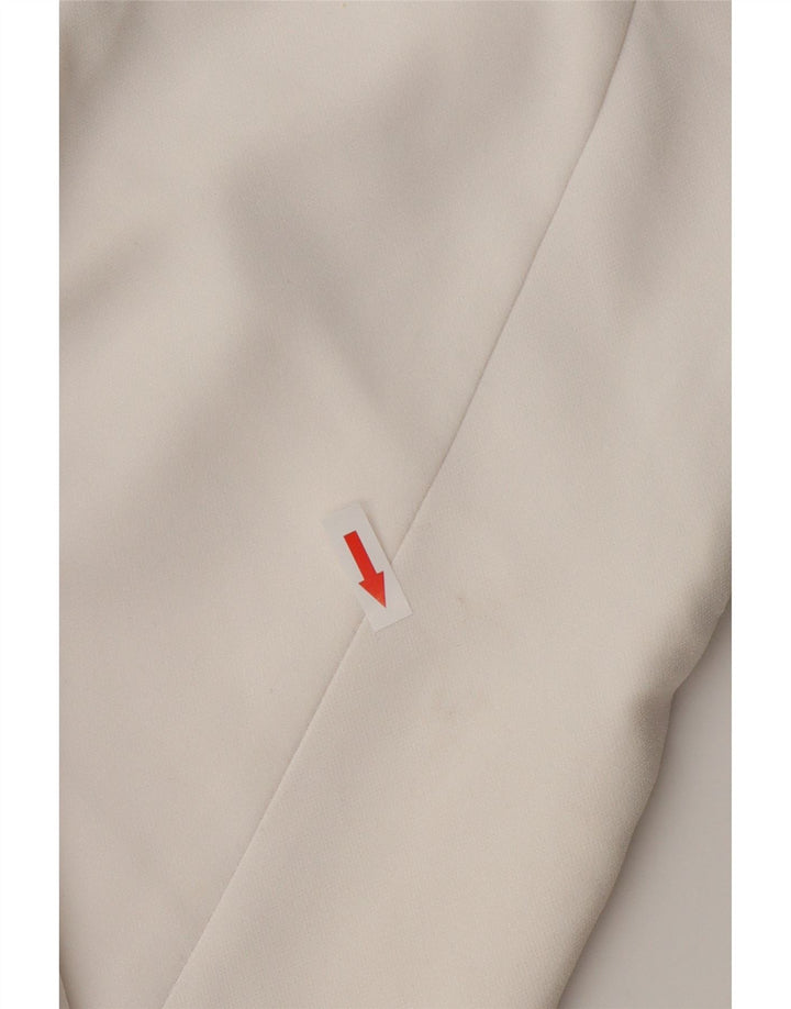 Zara Jaqueta Blazer Feminina Manga 3/4 Aberta Reino Unido 18 XL Branco Acetato