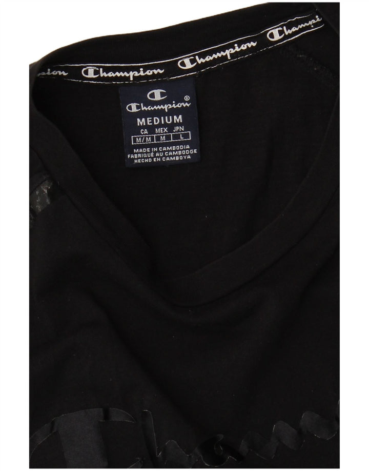 Camiseta feminina estampada Champion UK 14 médio preto