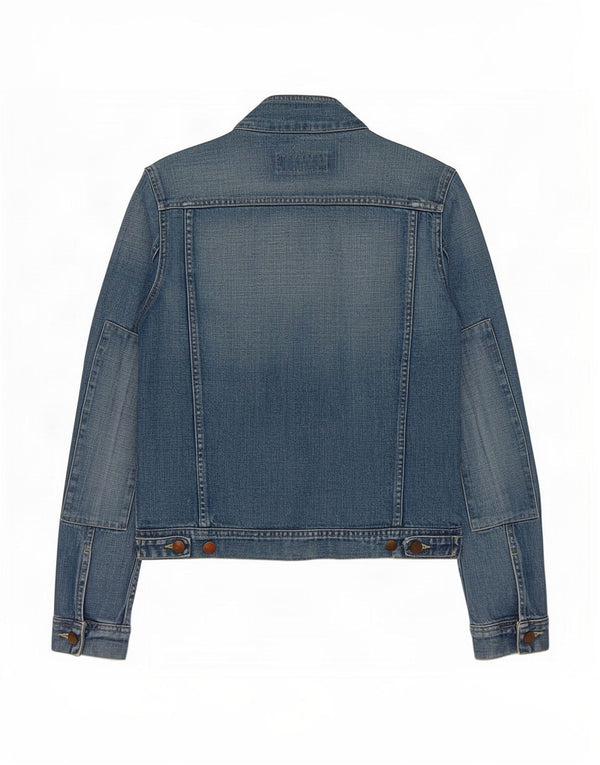 Jaqueta jeans feminina Fcuk Reino Unido 10 algodão azul pequeno