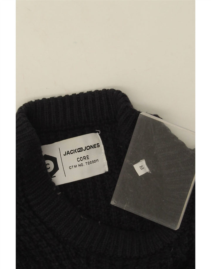 Suéter masculino Jack & Jones com gola redonda e algodão azul marinho médio