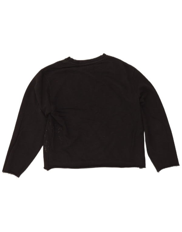 Suéter de moletom oversized padrão feminino Levi's Reino Unido 14 médio preto