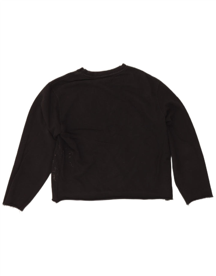 Suéter de moletom oversized padrão feminino Levi's Reino Unido 14 médio preto