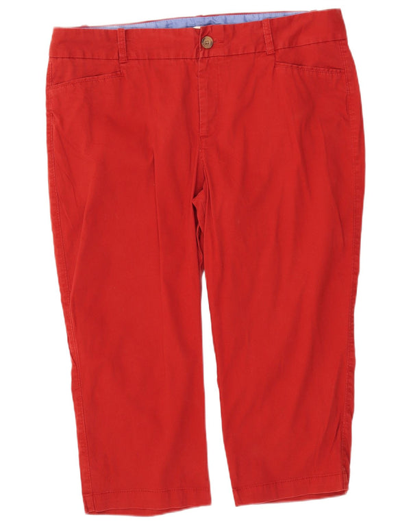 Calça capri feminina Dockers reta US 18 2XL W40 L21 algodão vermelho
