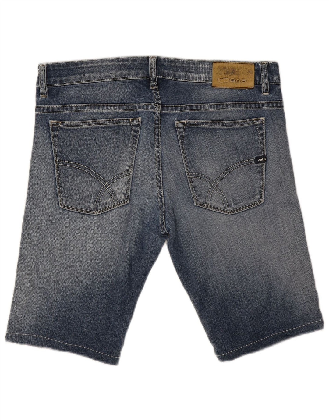 Shorts jeans masculino Gas W32 algodão azul médio