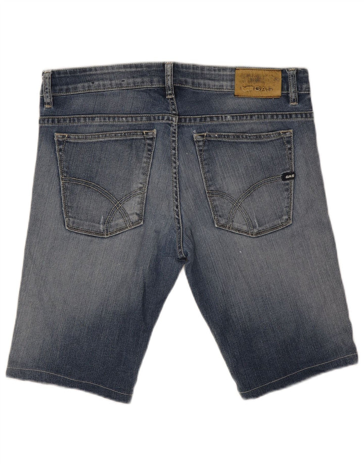 Shorts jeans masculino Gas W32 algodão azul médio