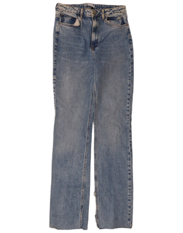 Calça jeans reta feminina Zara cintura alta EU 40 médio W30 L33 azul