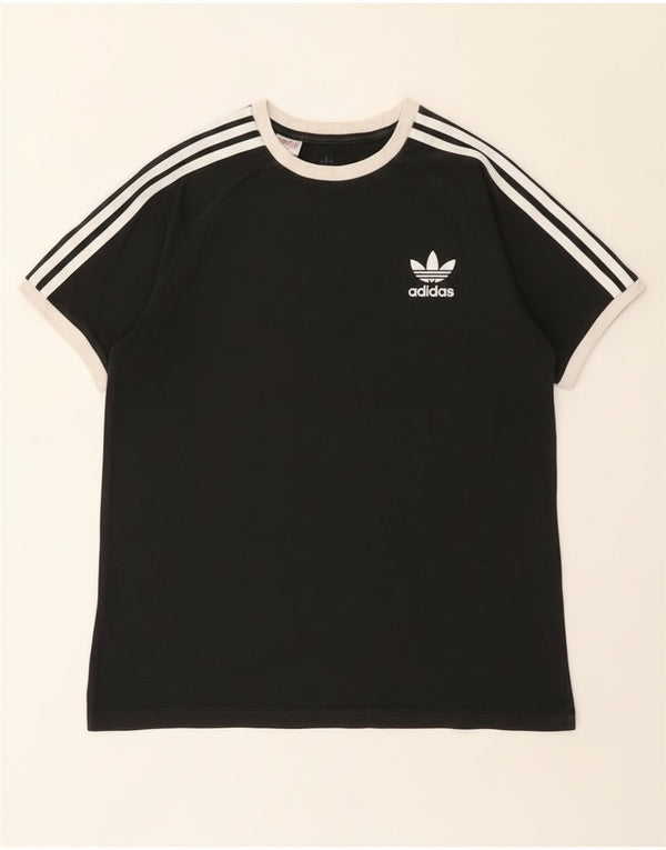 Adidas Boys T-Shirt Top 13-14 Years Black Cotton