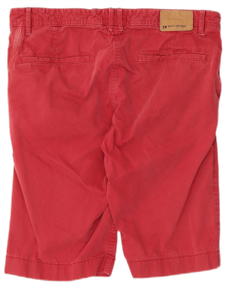 Hugo Boss Mens Chino Shorts W33 Médio Algodão Vermelho