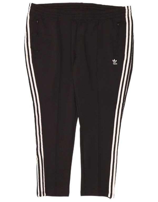 Calça de treino feminina Adidas UK 28/30 3XL preto algodão esportivo