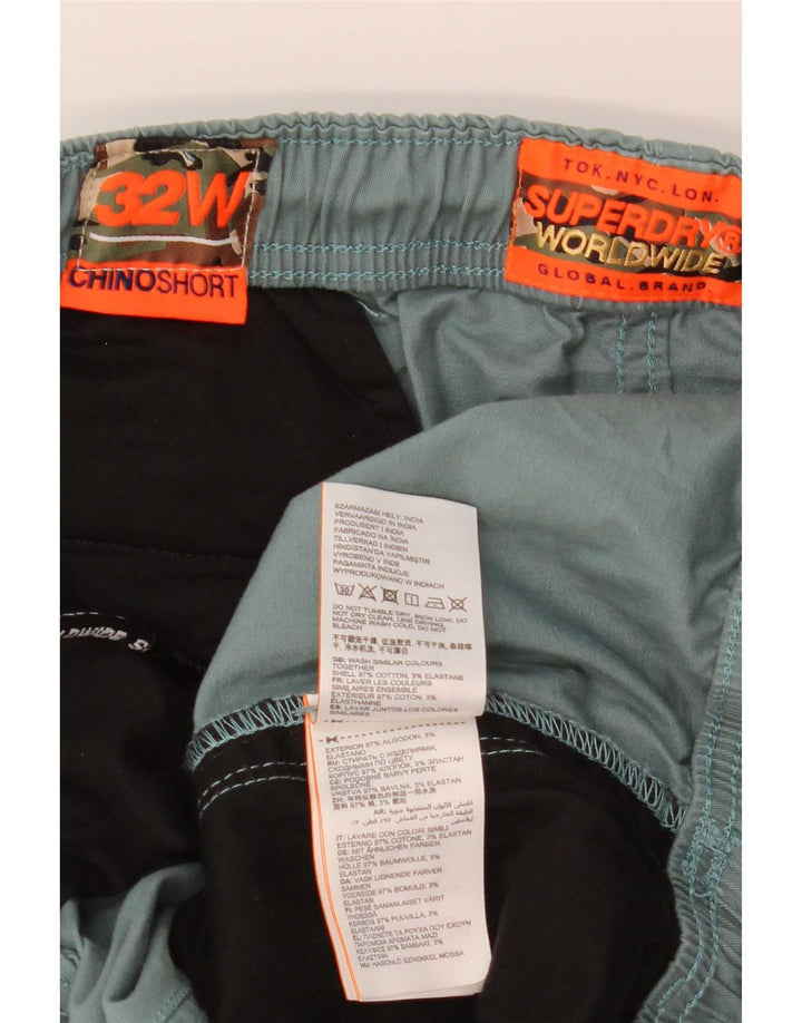 Superdry Mens Chino Shorts W32 Médio Algodão Verde