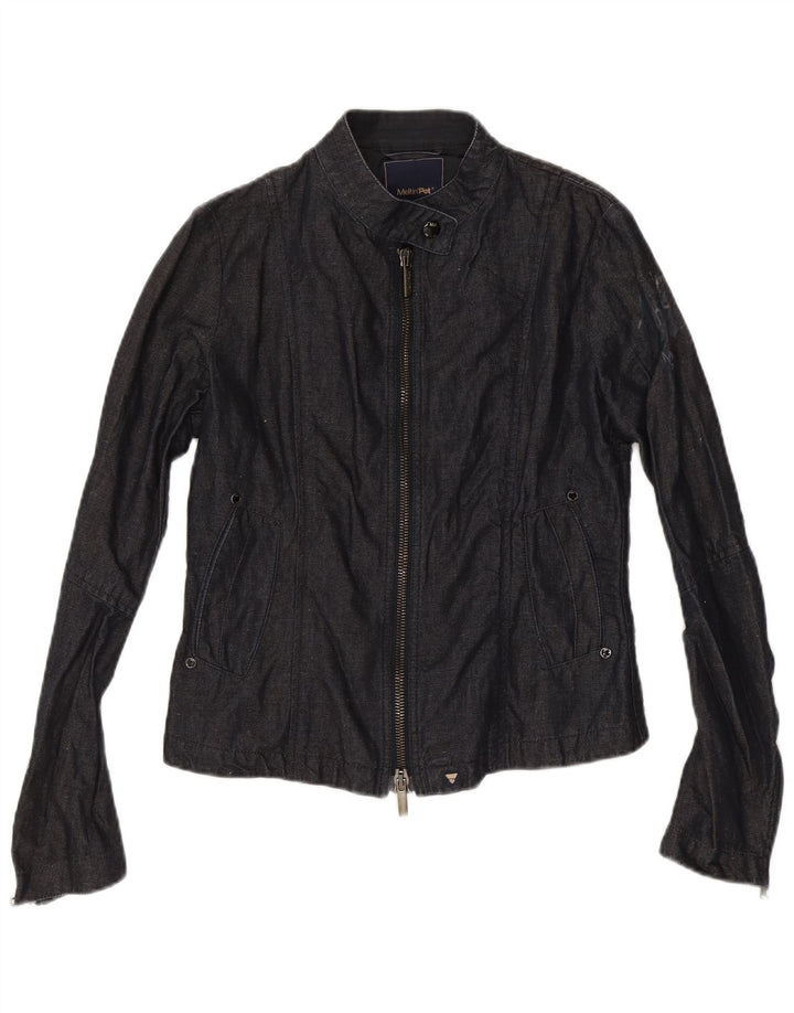 Jaqueta jeans feminina Meltin' Pot Reino Unido 12 algodão azul marinho médio