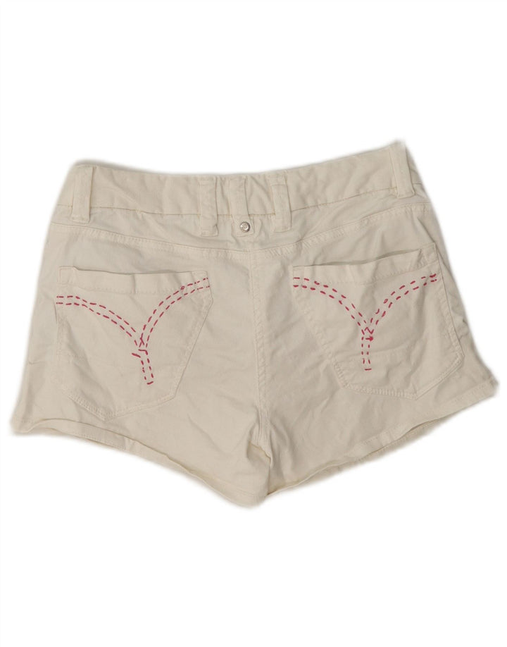 Shorts jeans feminino Avirex EU 40 médio W27 algodão branco
