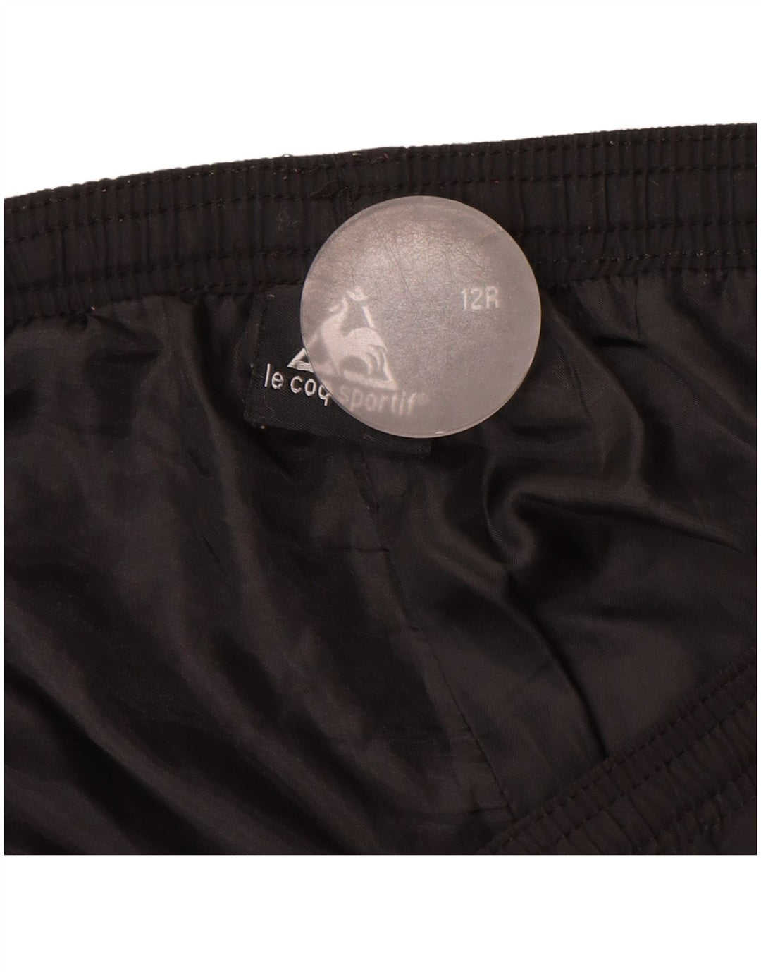 Calça de treino feminina LE COQ SPORTIF UK 12 poliéster preto médio