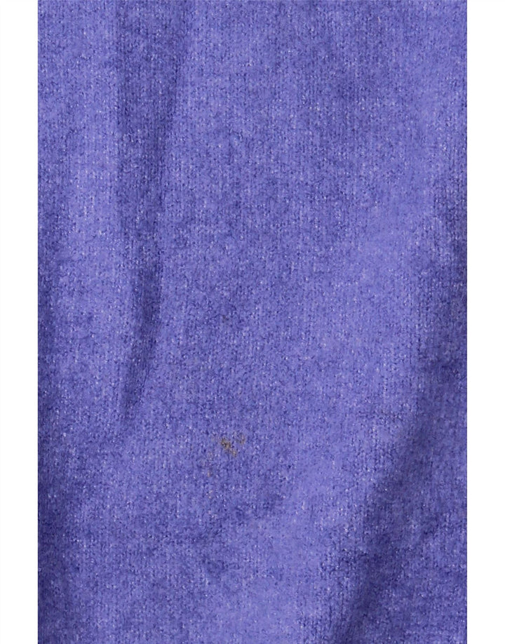 Suéter feminino Zara com gola alta e gola alta Reino Unido 14 acrílico azul médio