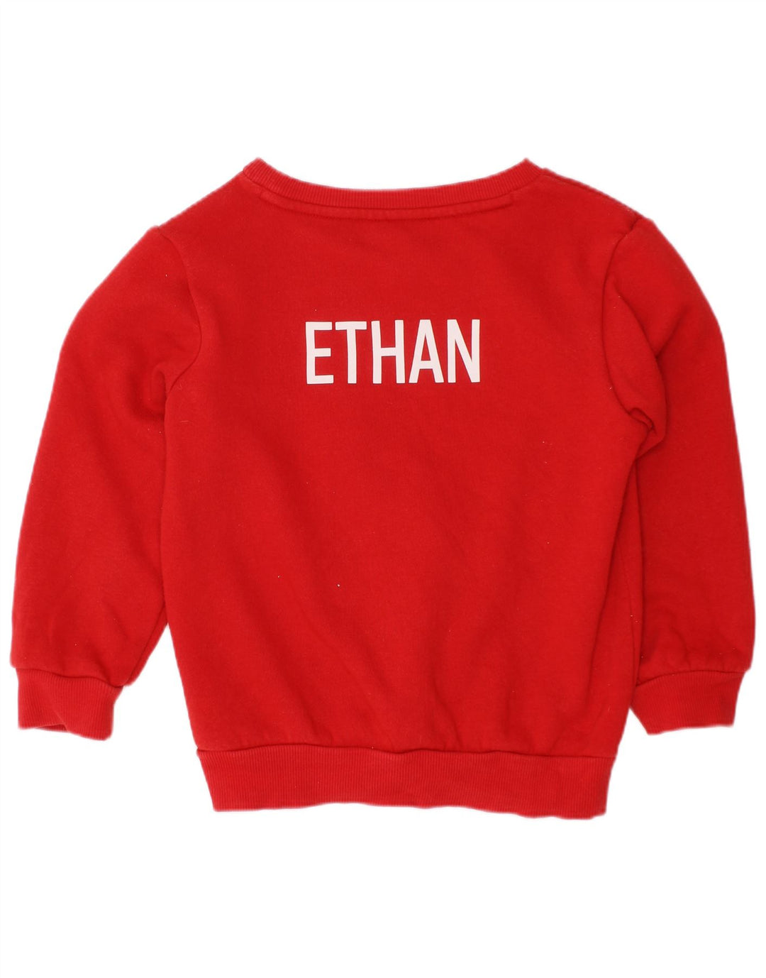 Adidas meninos moletom gráfico jumper 3-4 anos algodão vermelho