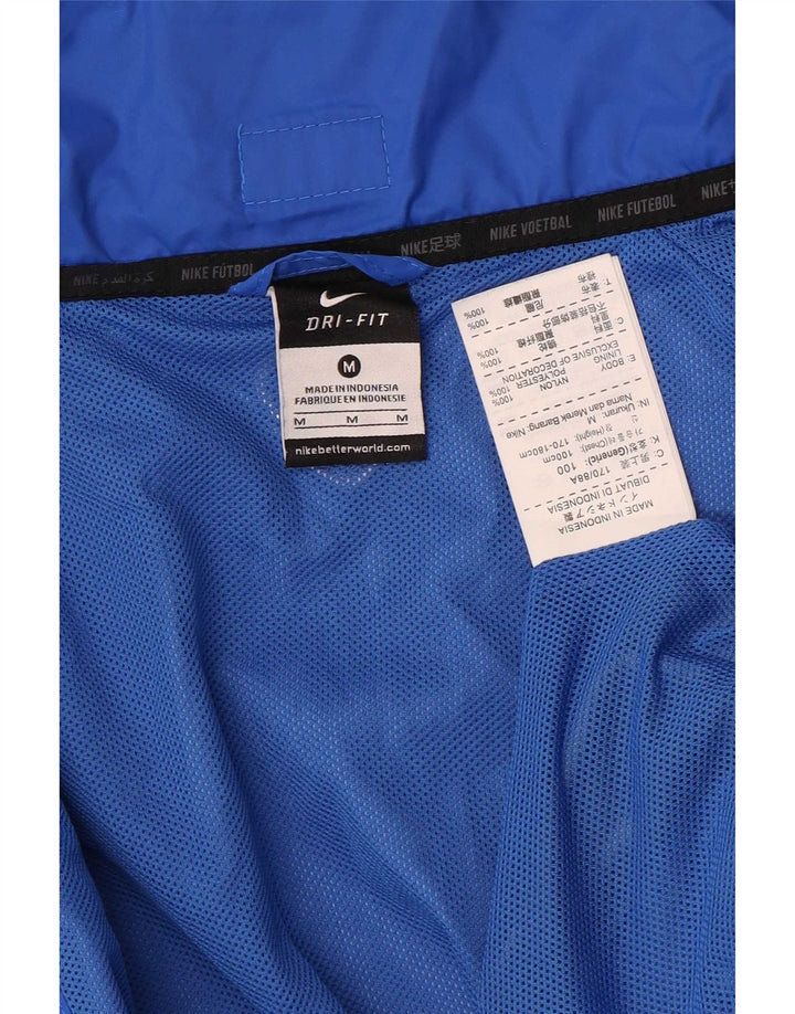 Jaqueta de chuva masculina Nike com capuz UK 38 Medium Blue Colourblock Nylon