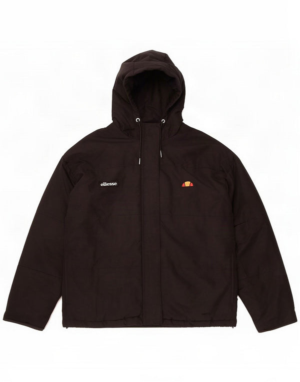 Ellesse Jaqueta corta-vento feminina com capuz UK 10 Small Black Sports