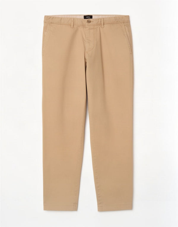 Calça Chino Reta Masculina Hugo Boss EU 48 Médio W32 L30 Algodão Bege
