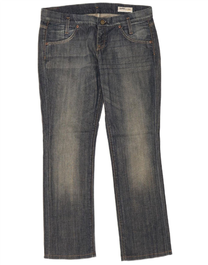 LEE Womens Lynn Straight Jeans W31 L29 Azul Algodão