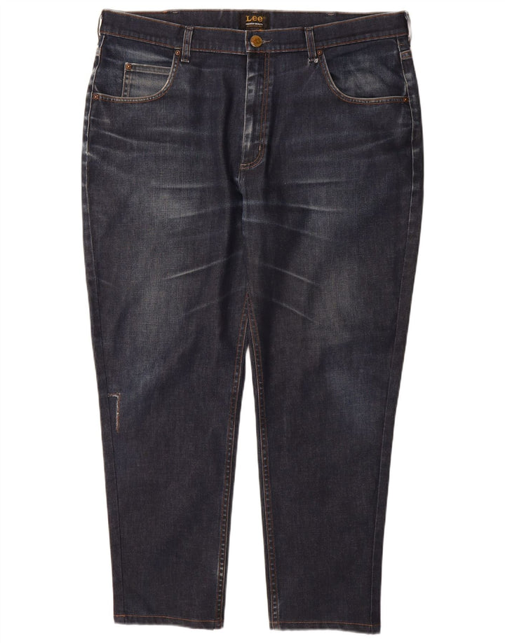 LEE Womens Chicago Slim Jeans W40 L28 Azul Marinho Algodão