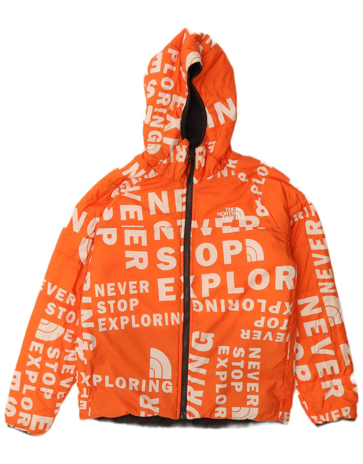 Jaqueta acolchoada reversível com capuz The North Face Boys 9-10 anos médio preto