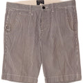 Shorts Chino Masculino Woolrich W33 Algodão Risca de Giz Azul Marinho Médio