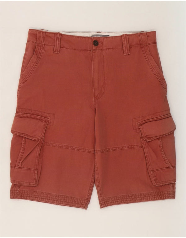 Shorts cargo masculino Fat Face W36 grande algodão vermelho
